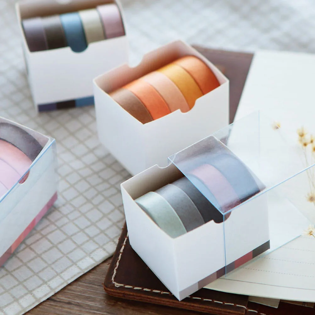 10 ロール色付き和紙テープシンプルなデザイン Diy クラフトステッカーギフトラッピング装飾フォトアルバムクリエイティブ紙テープホーム