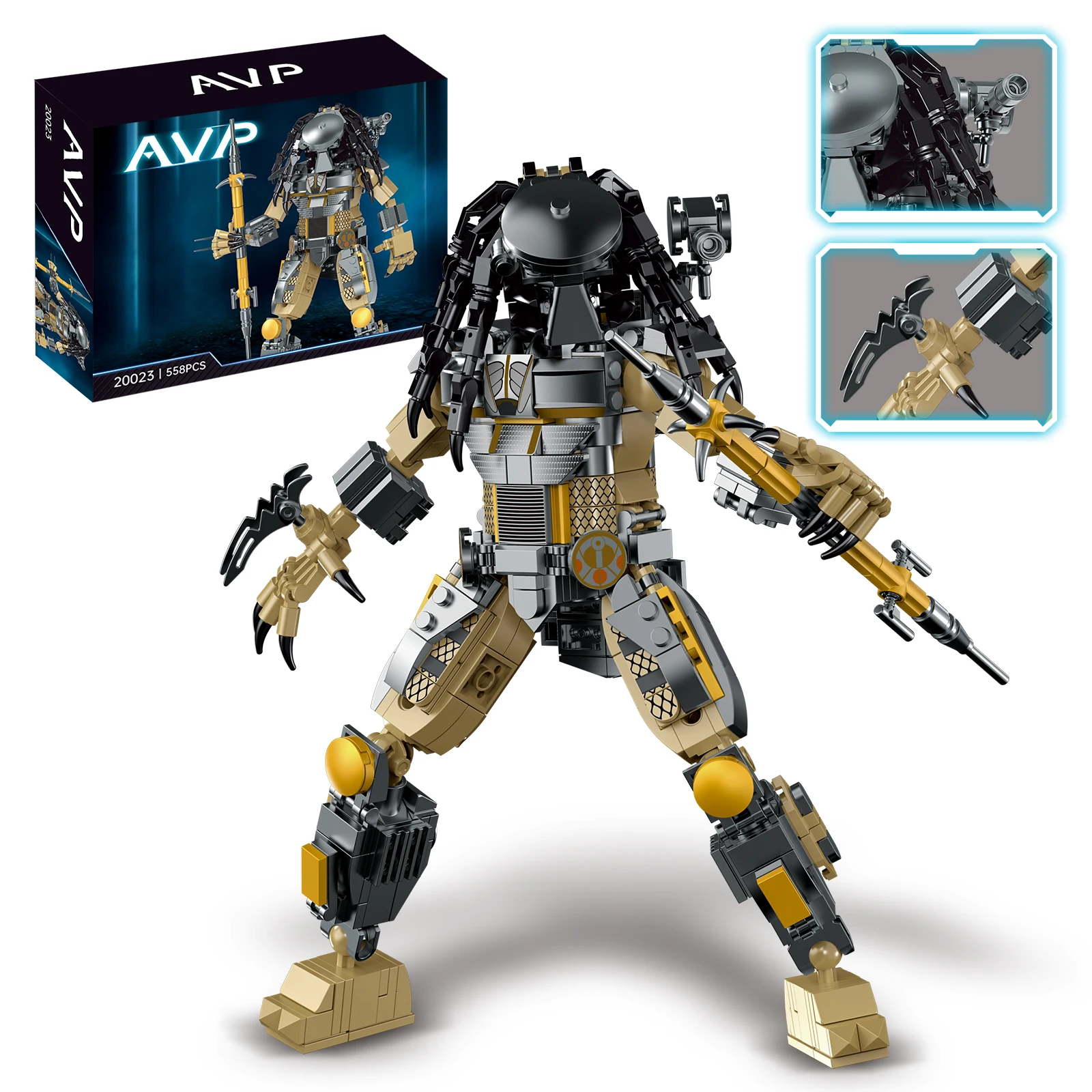 QLT Xenomorph – Lot De 918 Blocs De Construction, Figurine Alien Articulée Avec Lance, Déco Sci-Fi