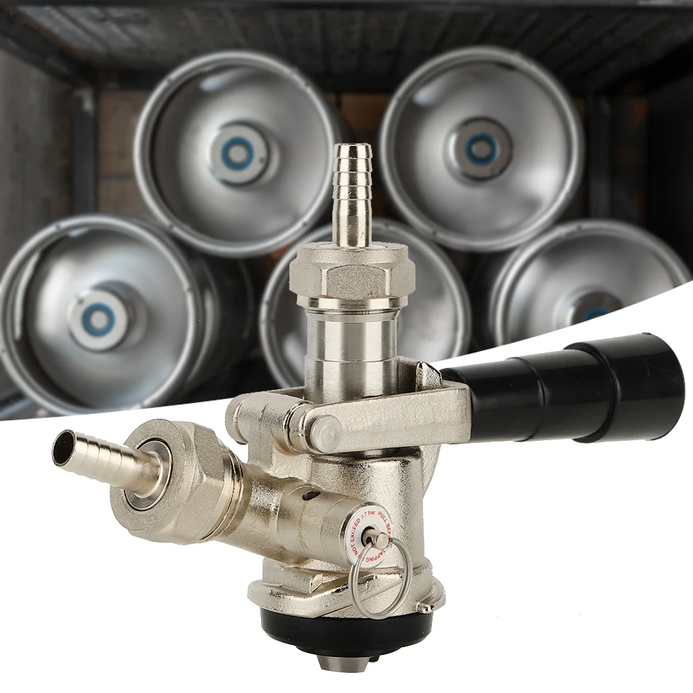 Keg Beer Keg Coupler With Safety Pressure Relief D Type System Craft Beer Commercial Keg Dispenser Stainless Steel Coupler  ﻿