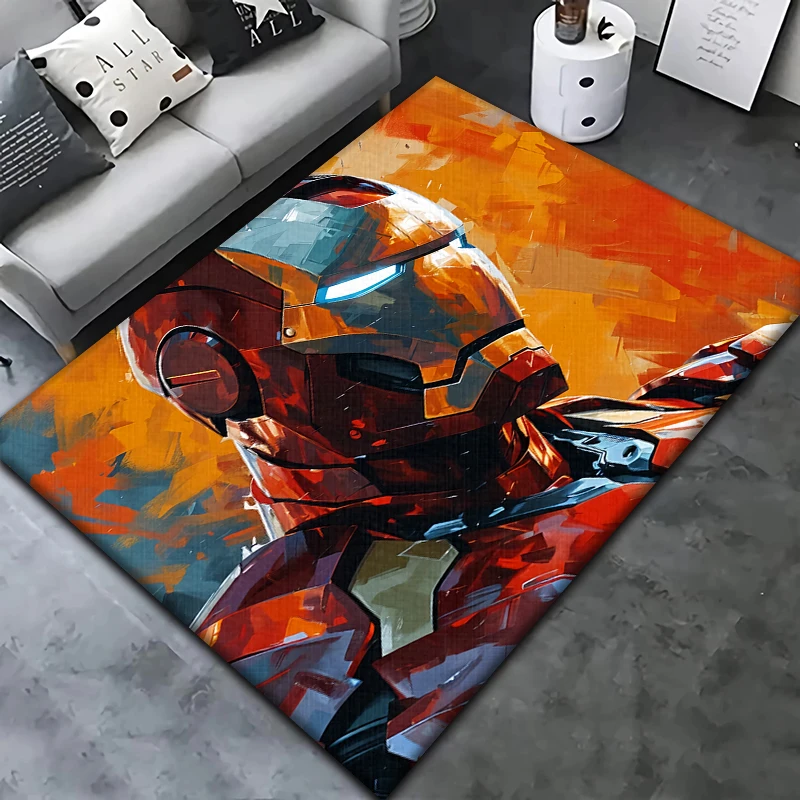 Marvel Iron Man Carpet for children,Living room Bedroom floor mat Kitchen mat Children's Bedroom Mat,room decor，Child‘s Art