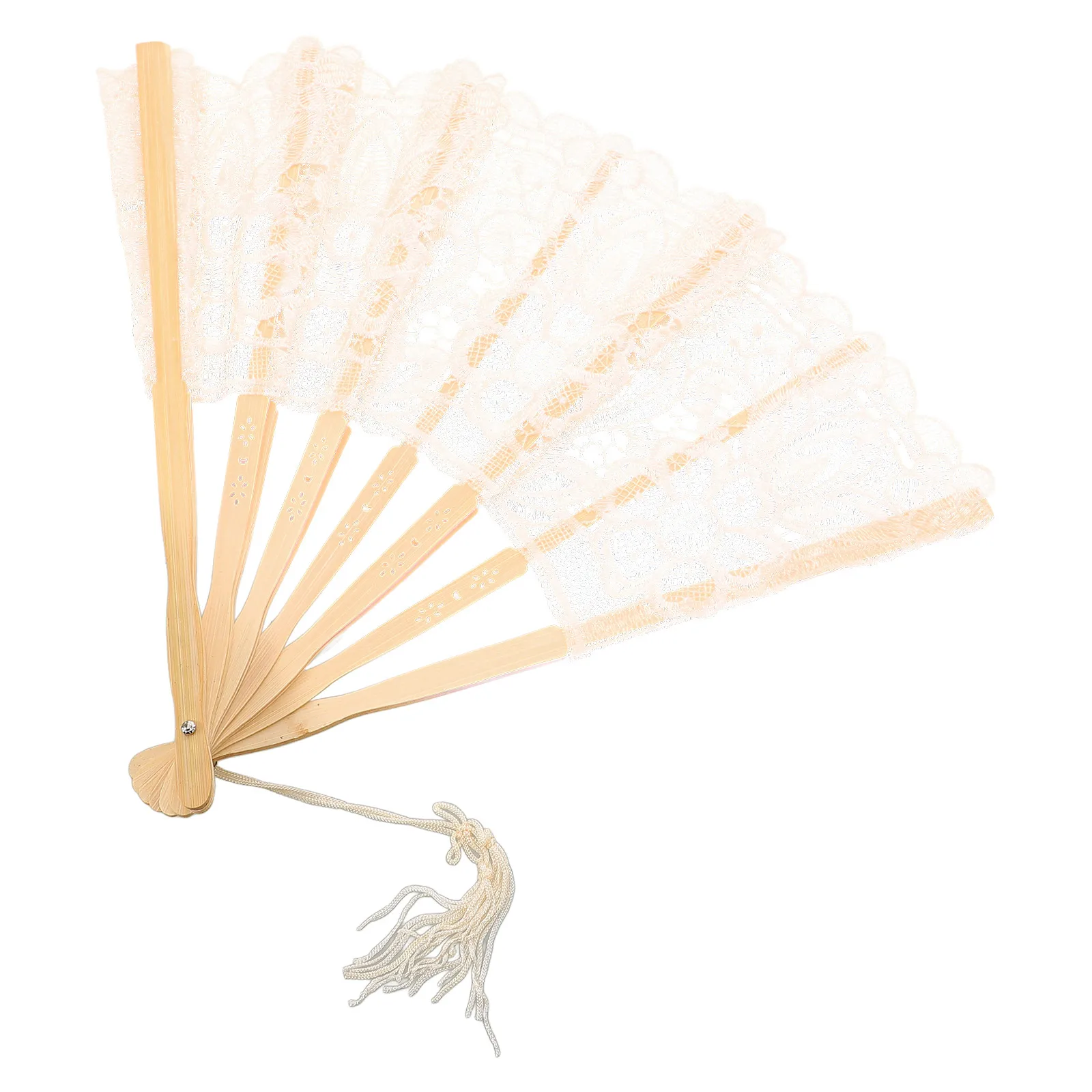 الرجعية قصر مروحة H عقد المشجعين طوي الخشب العظام الدانتيل تصميم اكسسوارات الزفاف لمناسبات الزفاف نمط أنيق