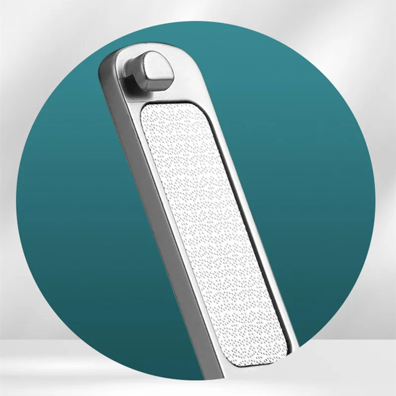 Cortador de unhas ultrafino de aço inoxidável, portátil, com textura superior, chaveiro, ferramenta de manicure