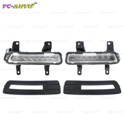 Car LED DRL Daytime Running Light Fog Light Fog Lamp Frame Cover For Geely Emgrand 7 EC718 2010-2014