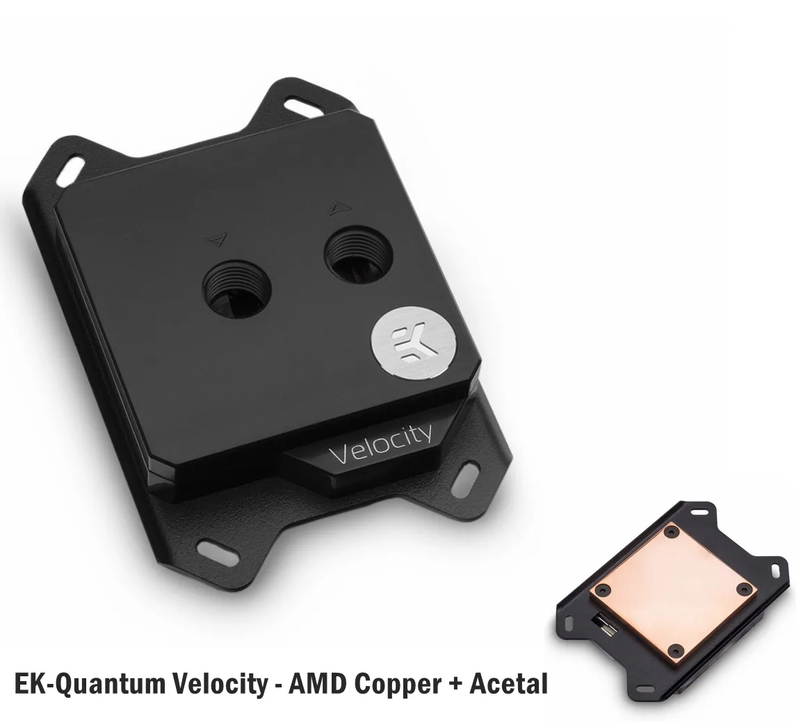 EK-Quantum Velocity - AMD Copper + Acetal CPU block water cooler