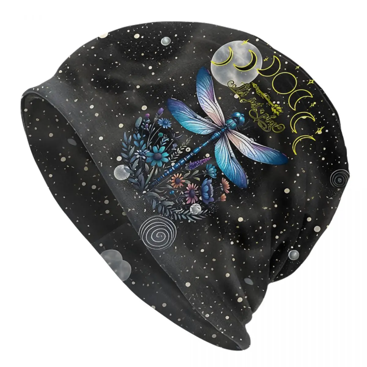 Dragonfly Men's Beanies Printed Chemotherapy Pile Outdoor Turban Breathable