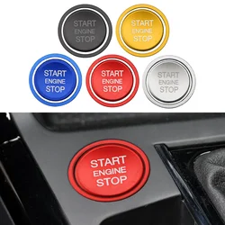Car Engine Start Button Sticker for VW MK7 VII GTI R Jetta CC Arteon Passat B8 Touareg T-roc Key Ring Ignition Cover Accessories