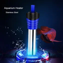 50W/100W/200W/300W/500W Stainless Steel Aquarium Heater Adjustable Submersible Thermostat heating rod 220-240V For Fish Tank