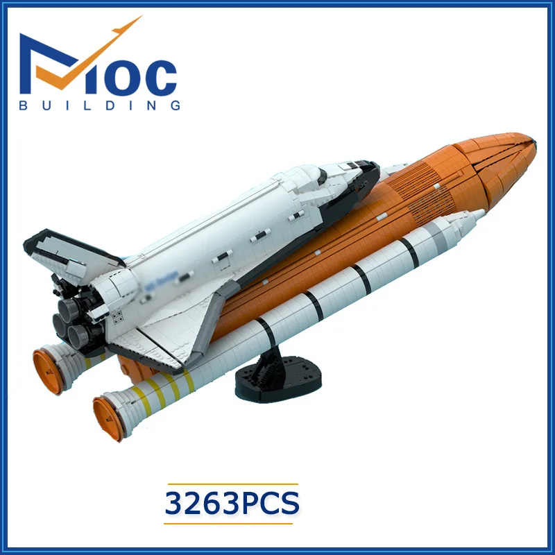 MOC Space Shuttle 10283 Upgrade  Booster Scale Base Building Blocks Rocket Bracket Aircraft Model Bricks Idea DIY Toys MOC-73206