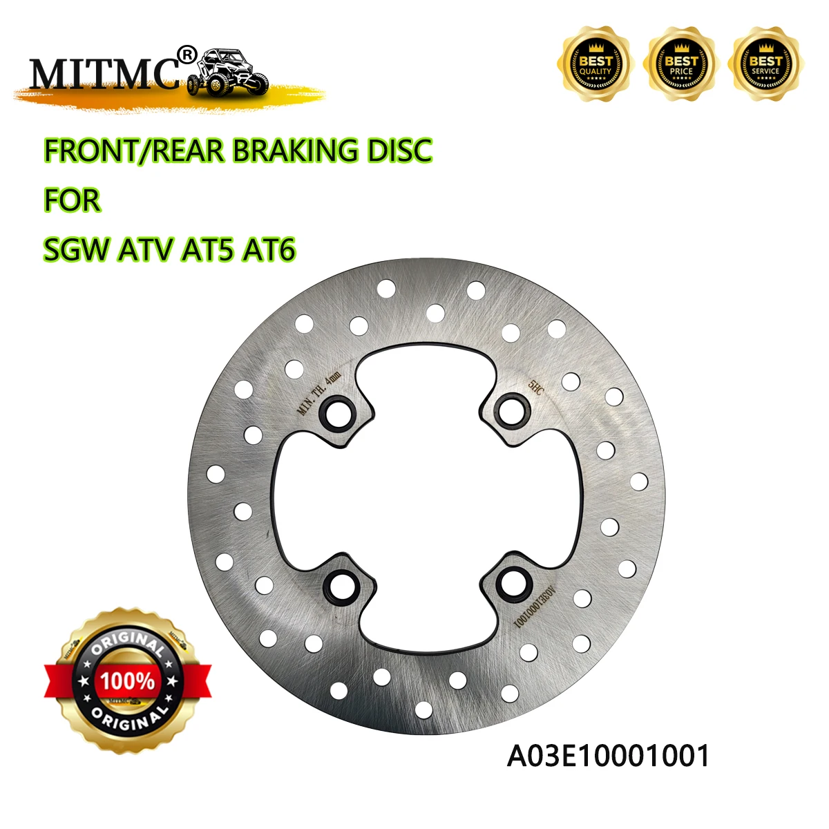 

1PC FRONT/REAR BRAKING DISC FOR SGW ATV AT5 AT6 A03E10001001