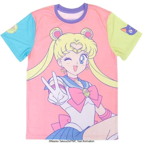 Adult and Children's Sailor Moon Magical Wand Transformation 3D Printed T-shirt, Pink Sweet Y2K Style, Shorts Friend