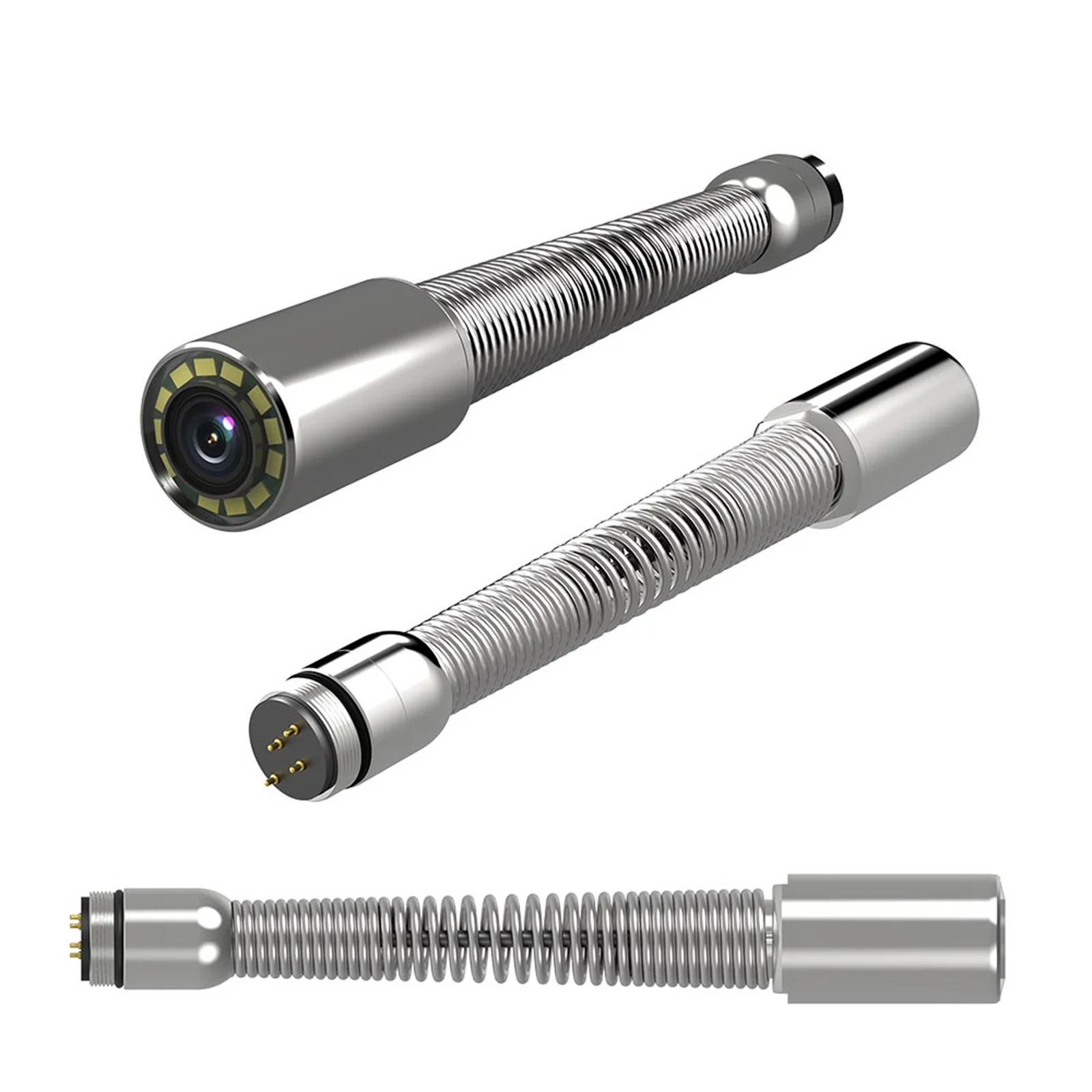 Pipe Inspection Camera with Meter Counter and Self-Leveling 512HZ Transmitter 7mm 30/50/60M Cable Sewer 7inch Video Endoscope