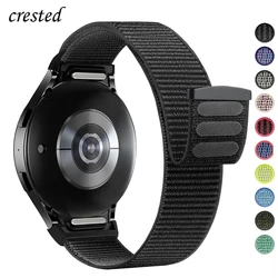 No gaps nylon Band For Samsung Galaxy Watch 6 4 44mm 40mm 5 pro Classic 47mm 43mm 20mm Sport loop bracelet Galaxy Watch 6 Strap