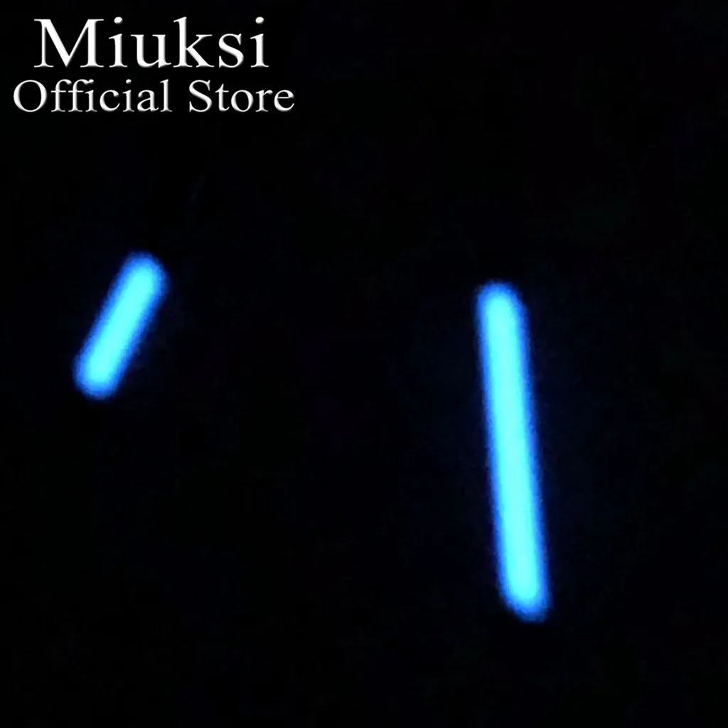 Miuksi – aiguilles de montre en argent bleu vert, lumineuses, adaptées au mouvement NH35 NH36 ETA 2824 2836 miyoka 8205 8215 821A Mingzhu 2813 3804