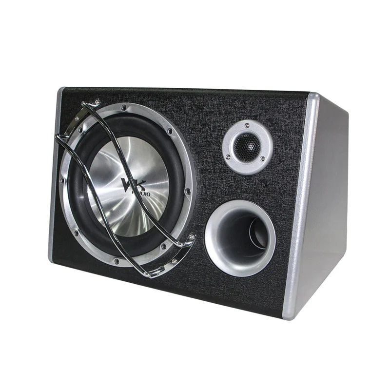 Top Selling High Power DC 12V Active Subwoofer Refit 8 Inch Trapezoid Car Audio System with Tweeter Single Coil
