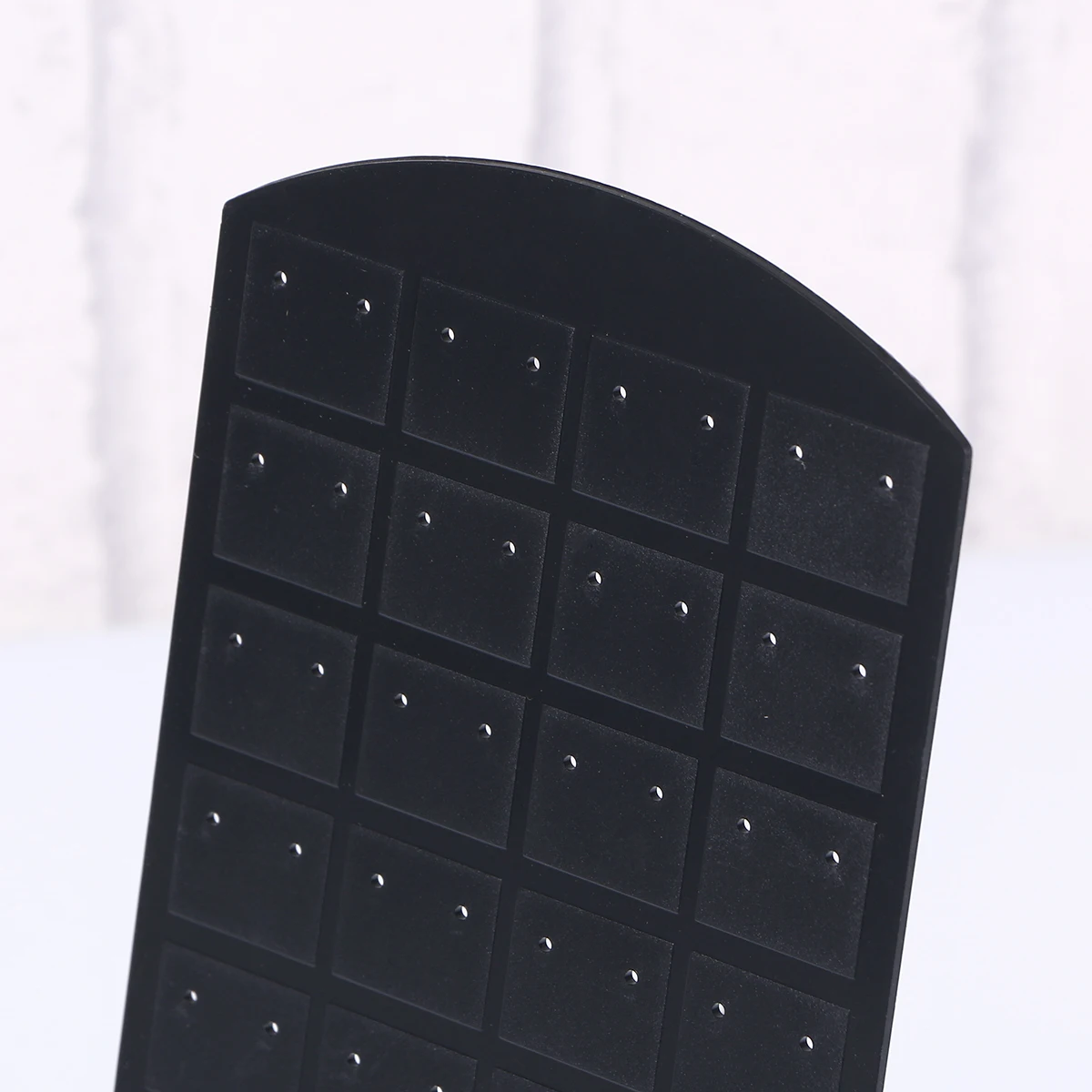 

36 Pairs Earrings Display Stand Black Acrylic Holder 18.6X8.8X5.6Cm Transparent Board For Jewelry Showcase Storage Organizer
