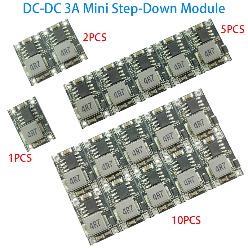 1/5/10pcs DC-DC 3A Mini Step-Down Module DC 5-30V to 3.3V 5V 9V 12V, Buck Vehicle Power Supply