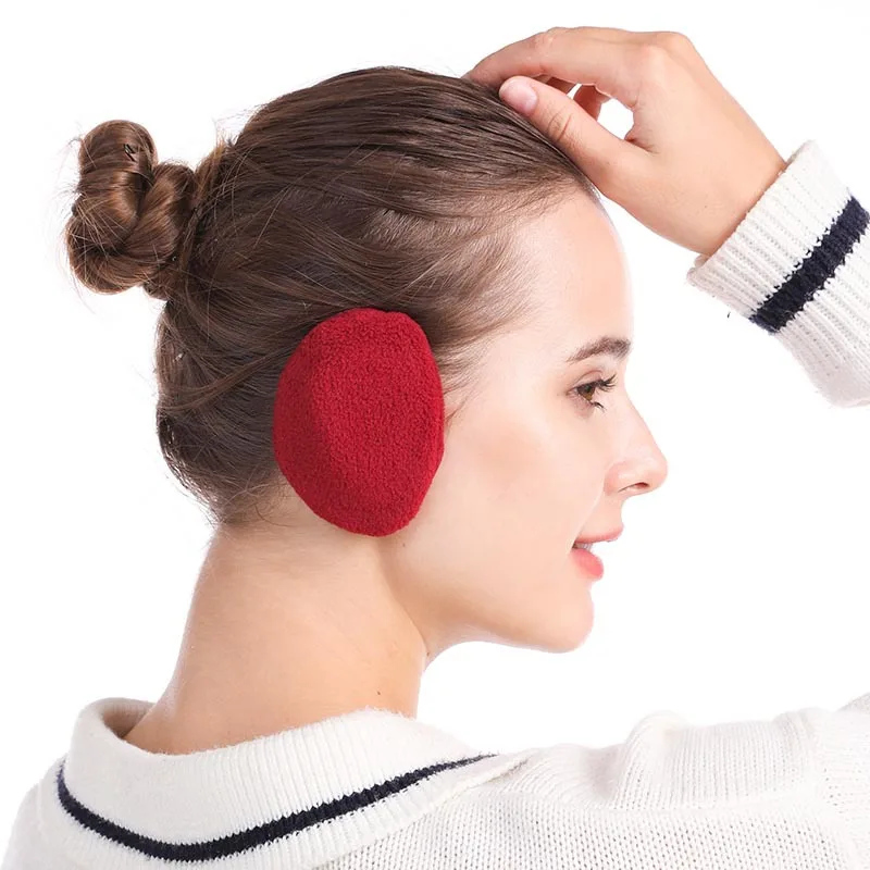 Neutral Winter Bandless Earmuffs Windproof Warmer for Women Man Classic Solid Fluffy Fleece Outdoor Protection Ear Earmuffs