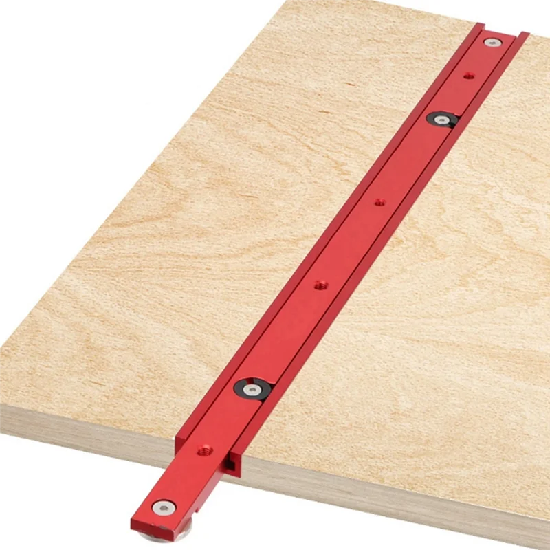 AA19 300Mm Woodworking Aluminum Alloy Miter Rail T-Track T-Slot Table Saw Router Miter Gauge Rod DIY Tool Silver Durable Easy To