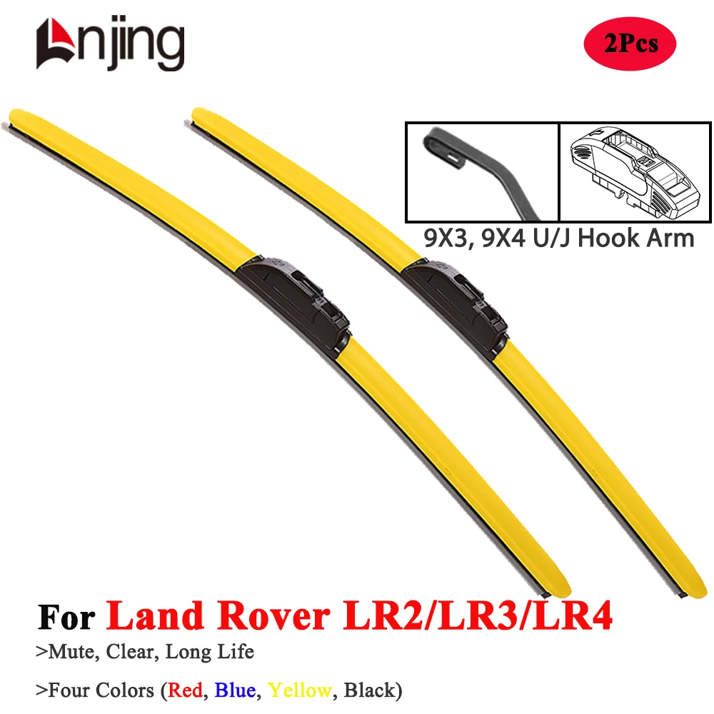 

LNJING Colorful Wiper Blade For Land Rover LR2 LR3 LR4 2006 2008 2010 2012 2013 2014 2016 2018 Car Accessories Replacement Parts