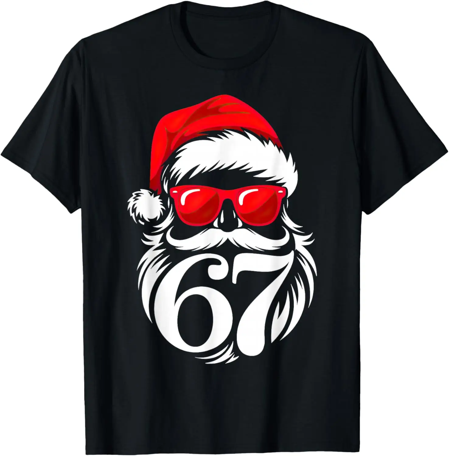 6 7 67 Santa Six Seven Christmas T-Shirt Summer Short-Sleeved Breathable Sweat-Wicking Versatile Fashion T-Shirt For