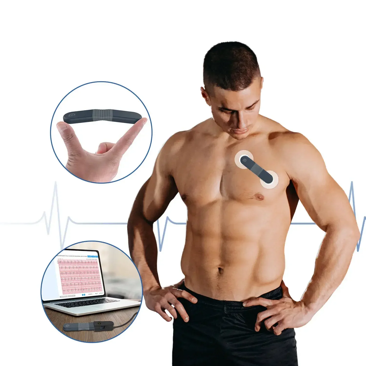Hot-selling/24 Hours Ai Analysis Ambulatory  Maquin Portatil  Electrocardiograph Holter  Portable  Recorder