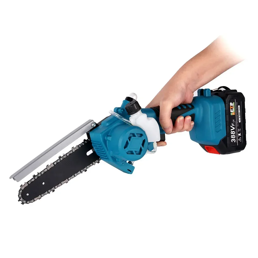 30000RPM 6inch Brushless Cordless Chain Saw Rechargeable Chainsaw With Oil Pot  Woodworking Power Tool For Makita 18V Battery