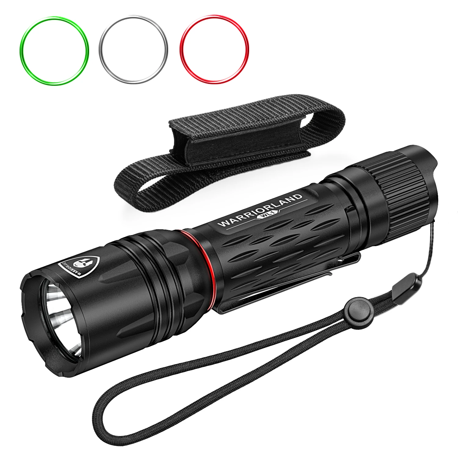 

WARRIORLAND 1600 Lumen Tactical Flashlight, Compact Handheld Flashlight with Max Beam Distance 473 Meters, IP68, EDC 18650