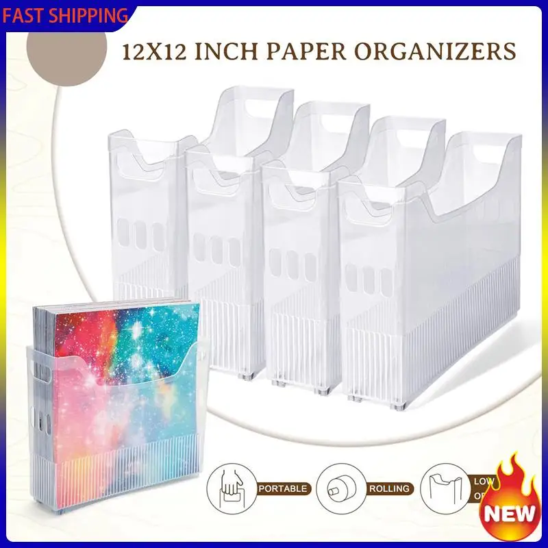 

Especial 8X Scrapbook Paper Storage With Wheels,Plastic Scrapbook Storage Bin For Holding 12 Inch X 12 Inch Paper,Scrapbook Pape