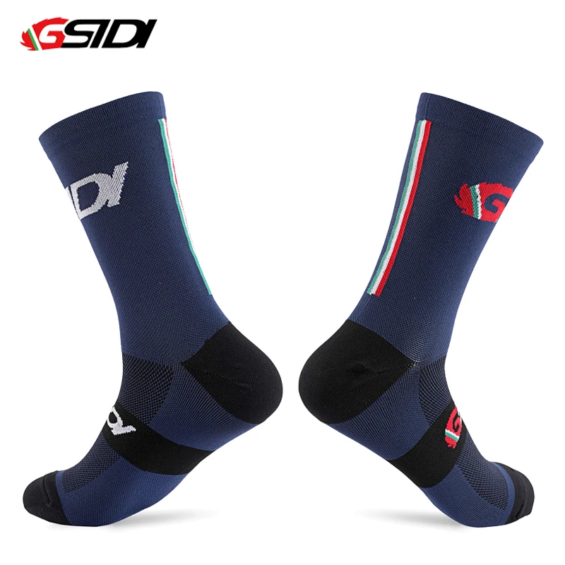 GSIDI 2 Pairs Cycling socks Men Outdoor Sports Socks Bike Professional Road Mtb Men Women Compression Racing running Bicycle