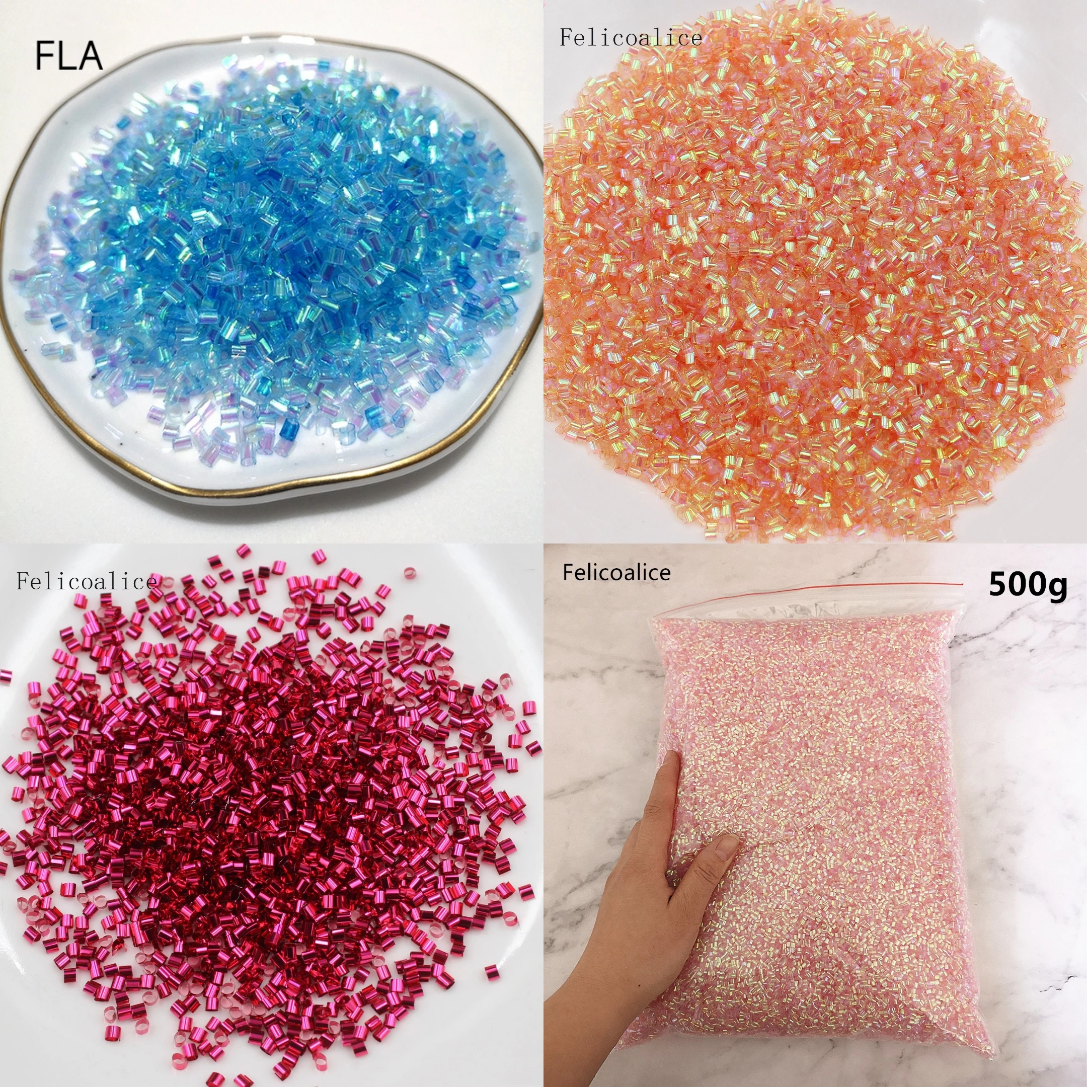 

500g/Bag Slime Additives Supplies Bead Accessories Sprinkles Decorfor DIY Sprinkles Decorfor Fluffy Clear Crunchy Slime Clay