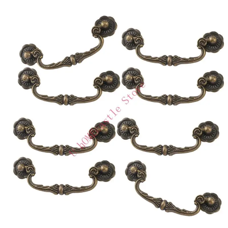 63HF Flexible Bronze Traditional Handles for Furniture & 86mm Hole Center Designs