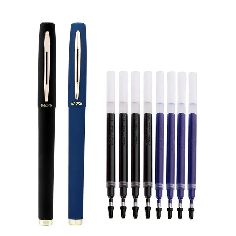 Gelschreiber-Set mit großer Kapazität, 1,0/0,7/0,5 mm, Signature-Kalligraphie-Handschriftstifte, Karbonschwarz/Blau/Rot, Kugelschreiber für Unternehmen