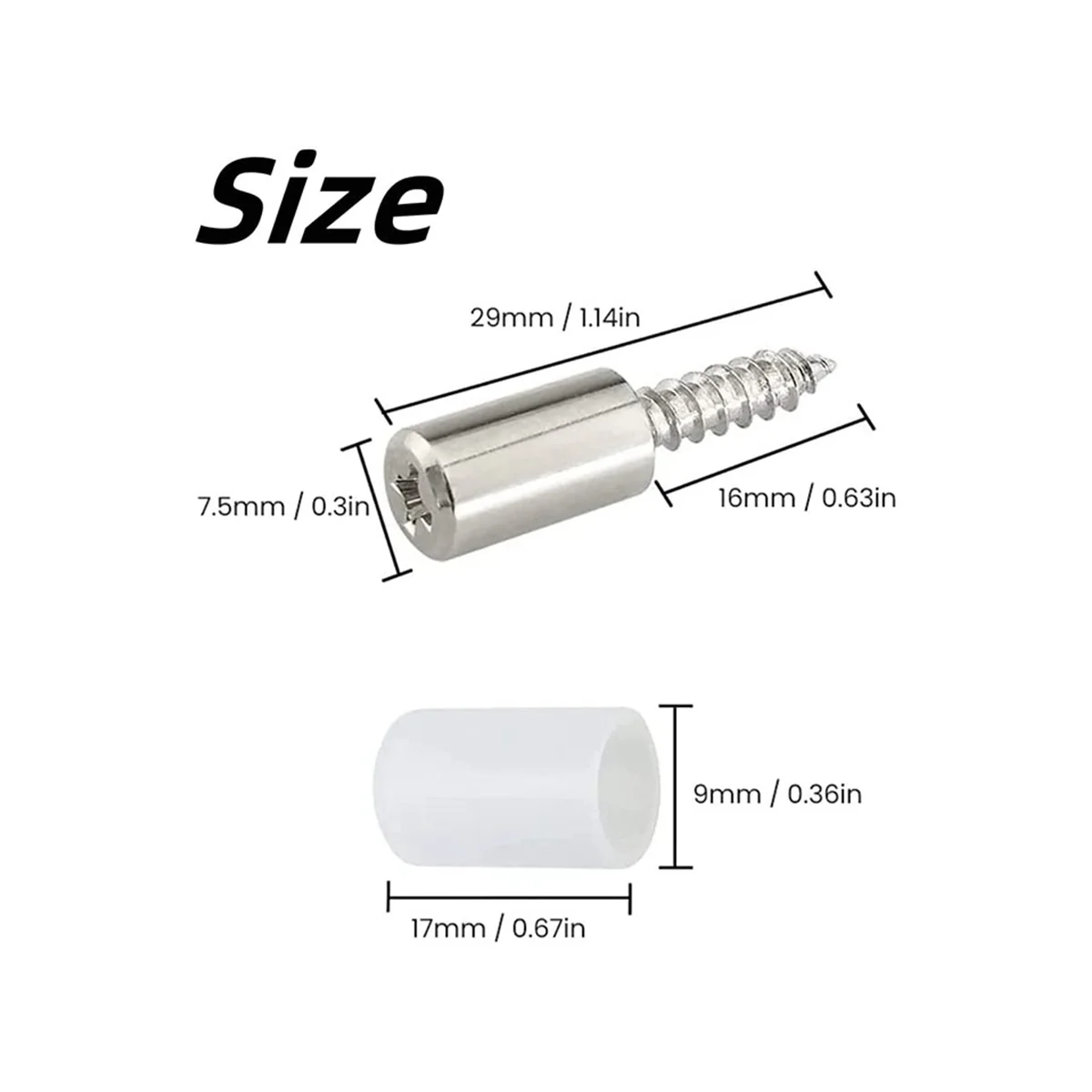 Self-Tapping Screws Cabinet Laminate Support,Non-Punching Clapboard Holder Shelf Holder Steel Pin PegTransparent&SilverA