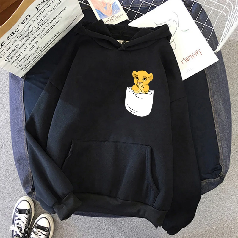 New in Kawaii Manga Hoodies Anime Hakuna Matata Hoodie Disney The Lion King Sweatshirt Women Clothes Hoody