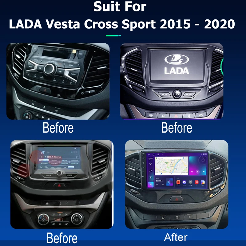 Android Car Radio for LADA Vesta Cross Sport 2015 GPS Navigation Multimedia Video Player Stereo Tape Recorder Screen Head Unit