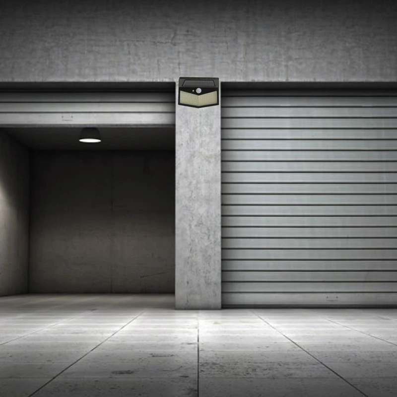 Luces solares impermeables para exteriores Luz solar ABS Luces de movimiento solares ultrabrillantes de 3 modos (500Lm)