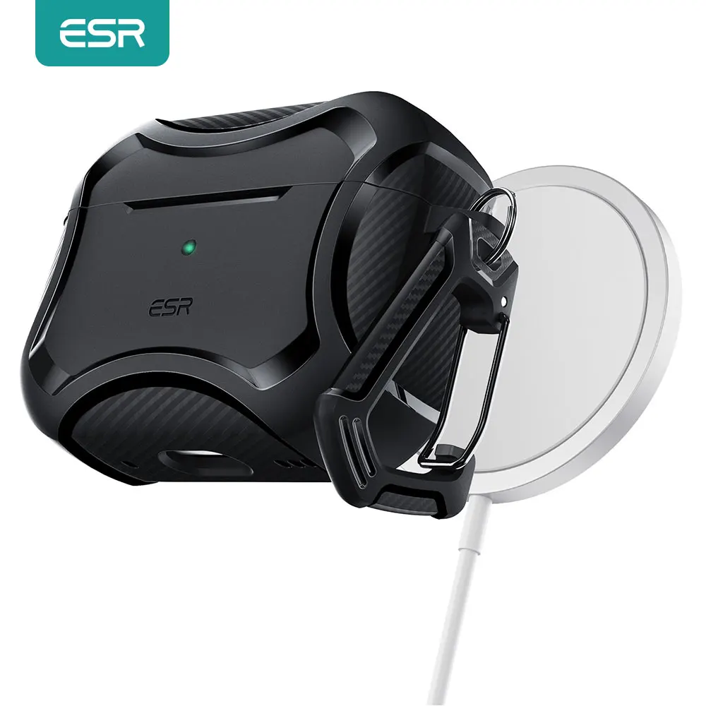 ESR for Airpods Pro 2 Case with HaloLock Armor Tough Case for Airpods Pro 3rd/2nd/1st Gen Protective MagSafe Case with Keychain