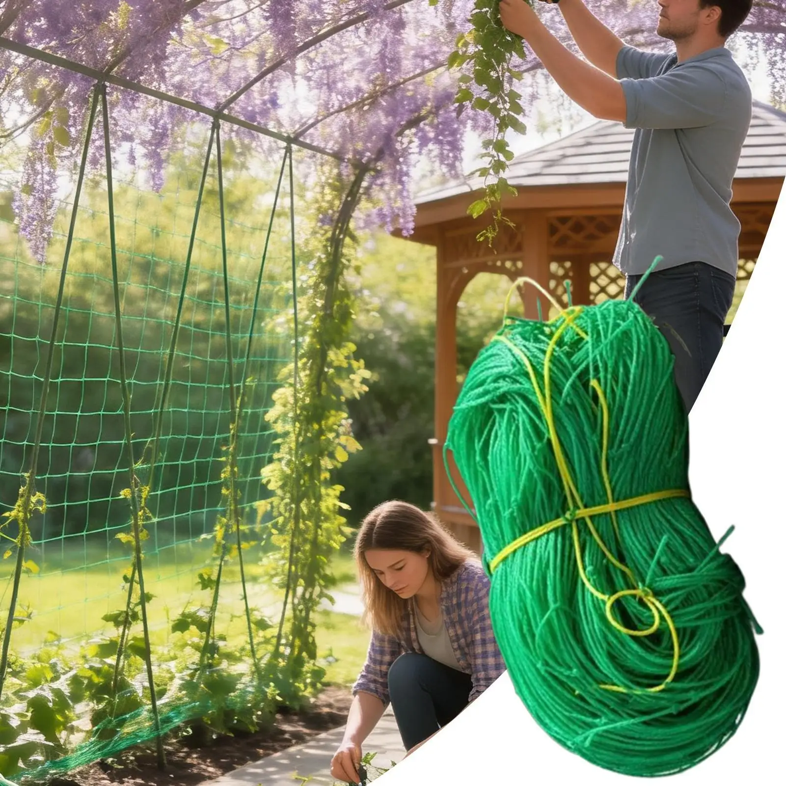 

Plant Trellis Pergolas Heavy-Duty nylon Grow Net Garden Trellis Netting With Square Mesh For Climbing Plants Vegetables