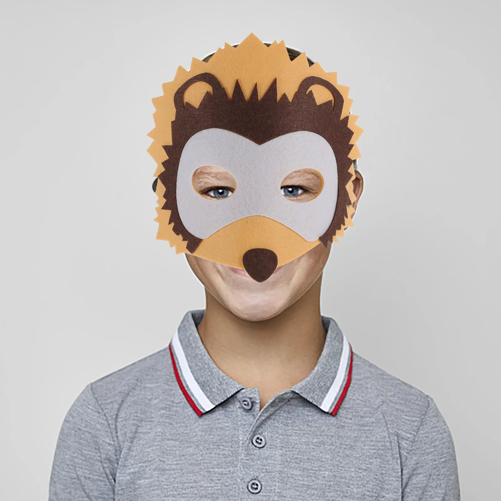 Accessorio per costume con fascia elastica a mezza faccia per maschera di animali per carnevale di Halloween, decorazioni per feste, festival, bambini e adulti