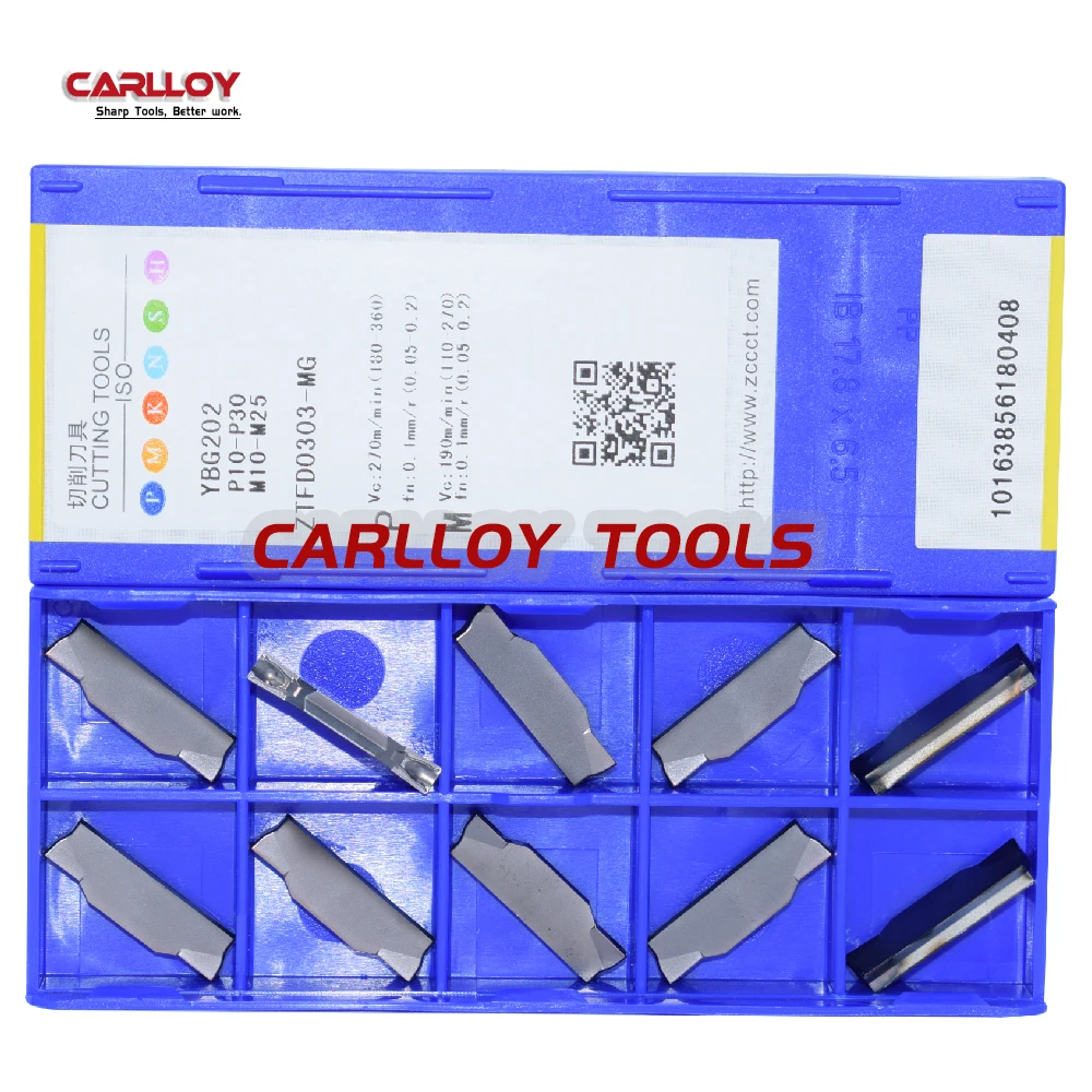 

ZTFD0303-MG YBG202 3mm Parting Off And Grooving Carbide Inserts