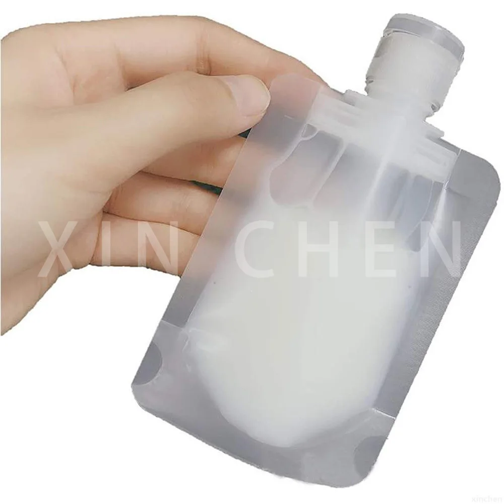 Bolsa de envasado de loción de 50 piezas, dispensador de líquido, contenedor de almacenamiento de cosméticos, champú recargable, portátil, a prueba de fugas, 30/50/100ml