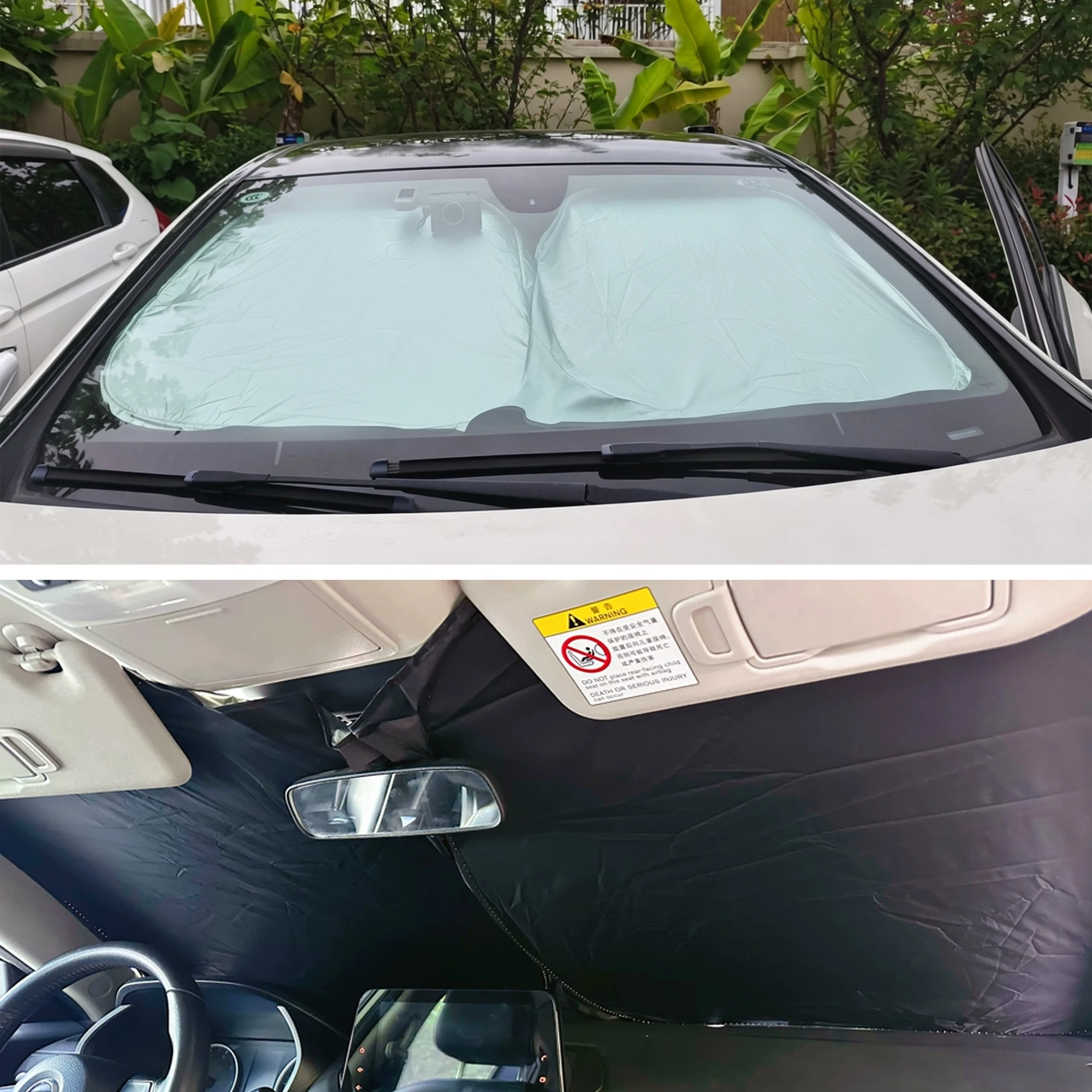 Windshield Sunshade For Mercedes-Benz A-Class W169 W168 W176 Foldable Space-Saver Sun Shade Lightproof Anti-UV Car Accessories view 2