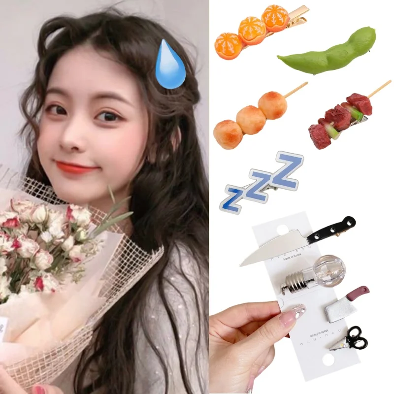

New Creative Weird Knife Hair Clips For Women Funny Hairpins Girls Hairclip Punk Barrette Hairpins Headwear Hair Accessories