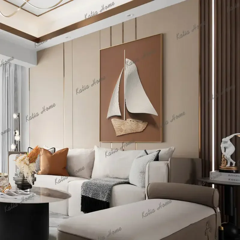YJ Modern light luxury entrance decorative paintings Living room sofa background wall decorative painting corridor hanging paint
