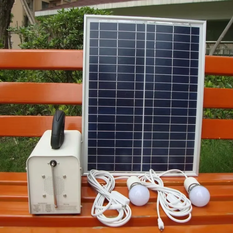 Portable 20w Solar System with Lead-acid Battery Solar Home System for Outdoor Lighting