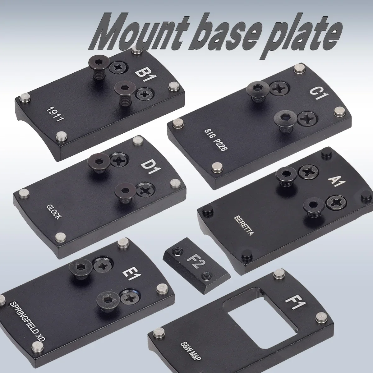 

Optics Pistol Sight Mount Base Low Profile Fit for GLOCK 1911 SW MP P226 Springfield XD S&W M&P Red Dot Base Plate Mount