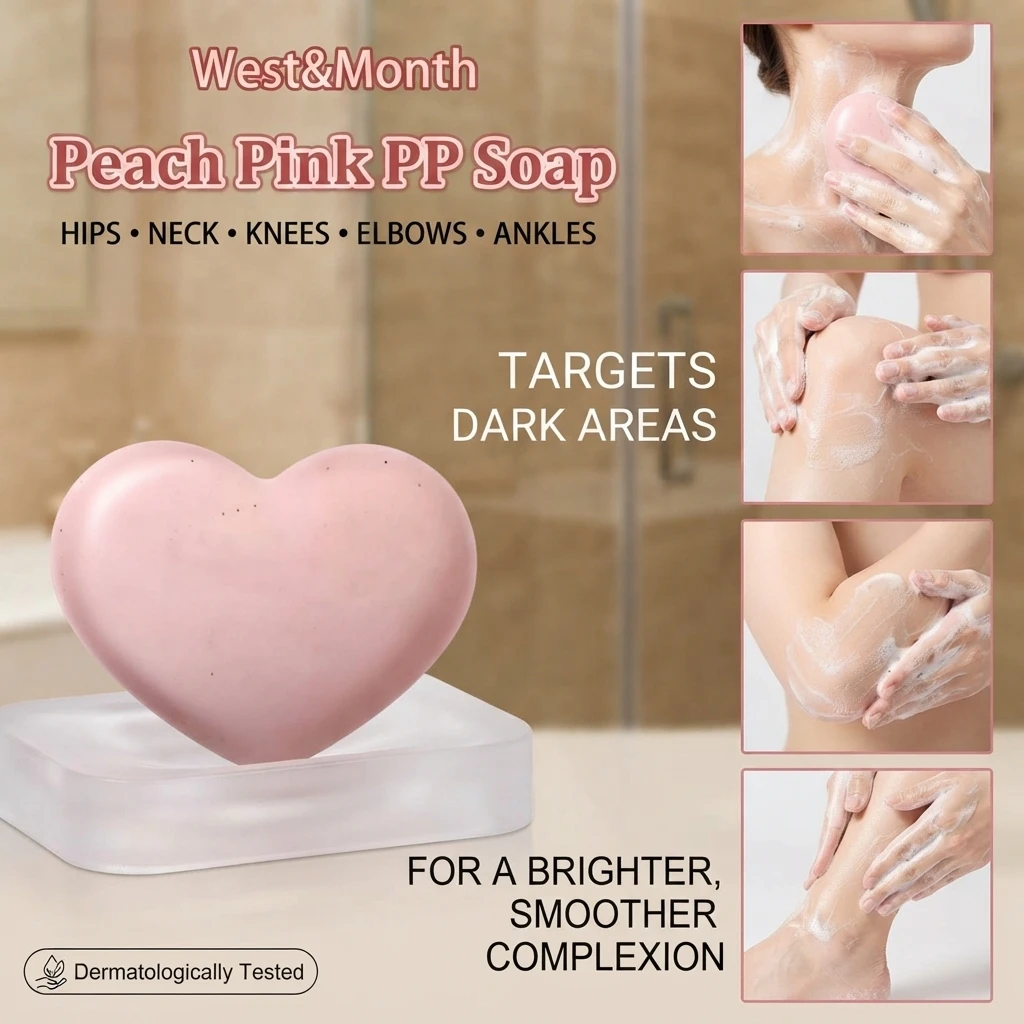 West&Month Bath Care Soap, mild ingredients nourish body skin, moisturizing massage care soap