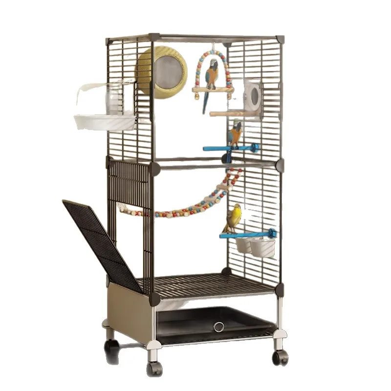 

Household bird cage large tiger skin Xuanfeng peony starling special parrot cage new luxury villa with breeding box