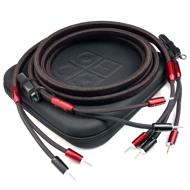 FireBird Speaker Cable Full-Range Zero / Bass Biwire Version HiFi Audio Speaker Cable Banana Plug / Spade Plug with 72V Battery