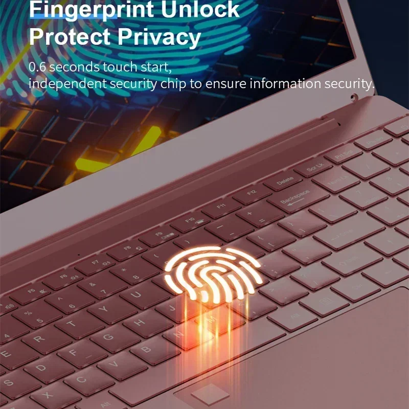 Pink 15.6" Laptop Powered by Windows 11 Intel Celeron N5095 16GB RAM 1TB SSD 2.4G+5G Dual-Band WiFi Ultra-Narrow Bezel Display